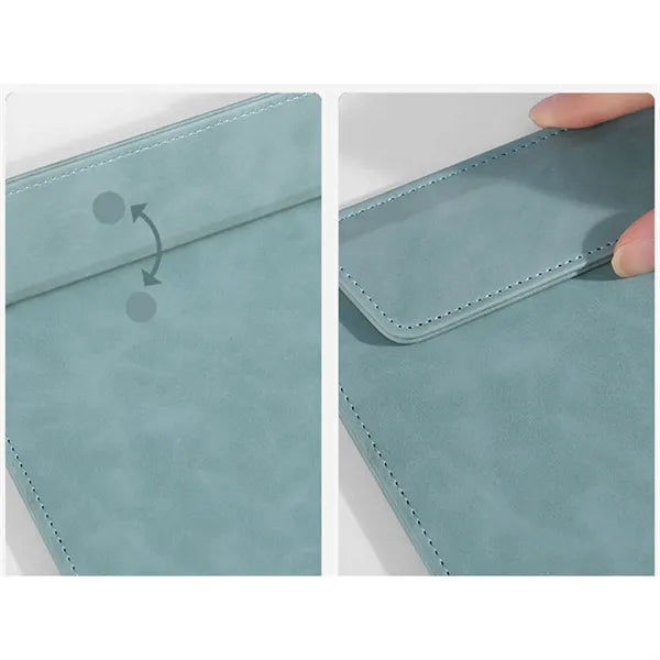 A4 Leather Document Folder With Writing Pad And Pen Holder