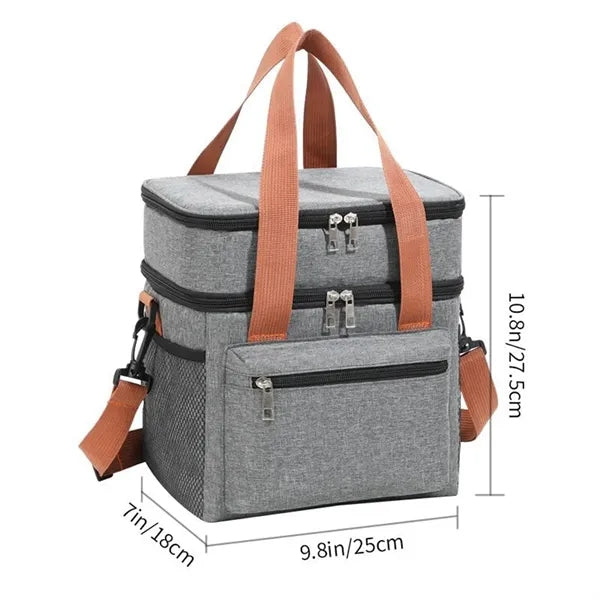 Men's Double Compartment Lunch bag