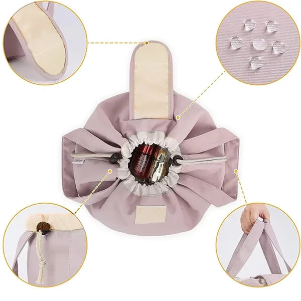 Drawstring Makeup Bag Large Cosmetic Organizer