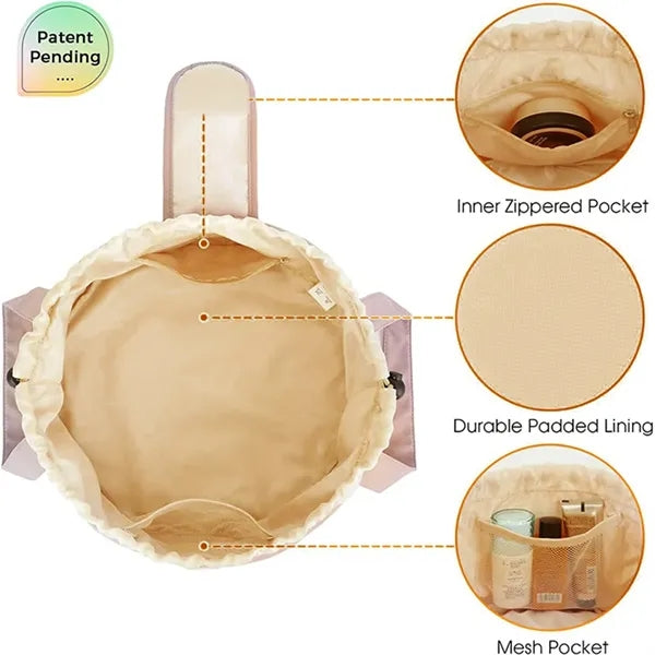 Drawstring Makeup Bag Large Cosmetic Organizer