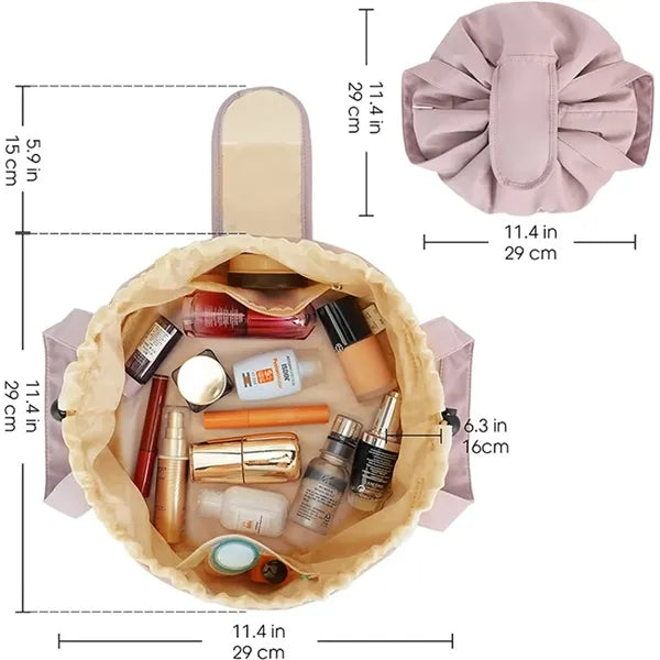 Drawstring Makeup Bag Large Cosmetic Organizer