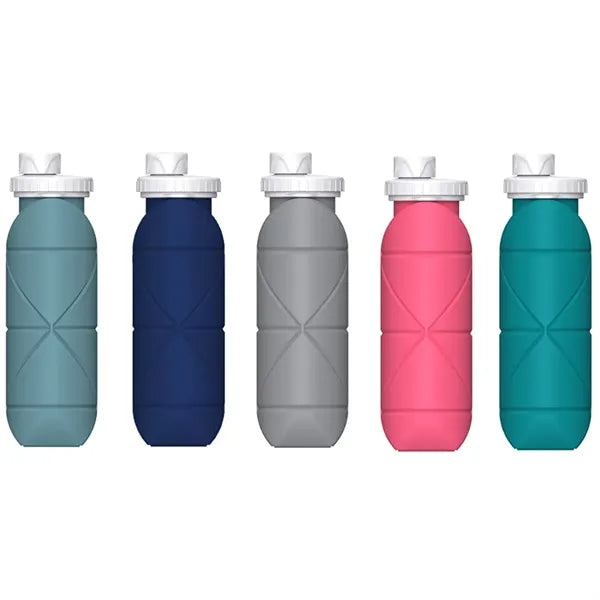20 oz. Collapsible Silicone Sports Bottle