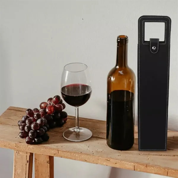 Luxury PU Leather Wine Bottle Gift Bag