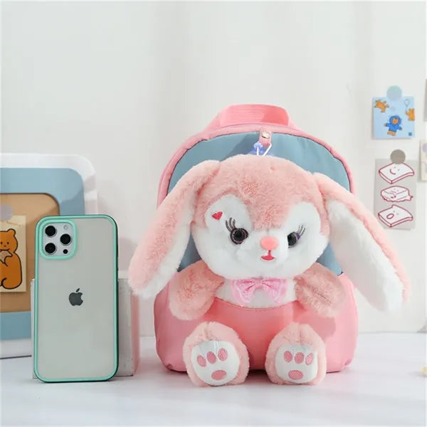 10in KIDS Pink RabbitToys for Girls Backpack