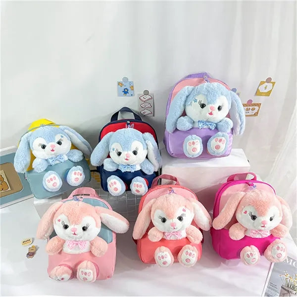 10in KIDS Pink RabbitToys for Girls Backpack