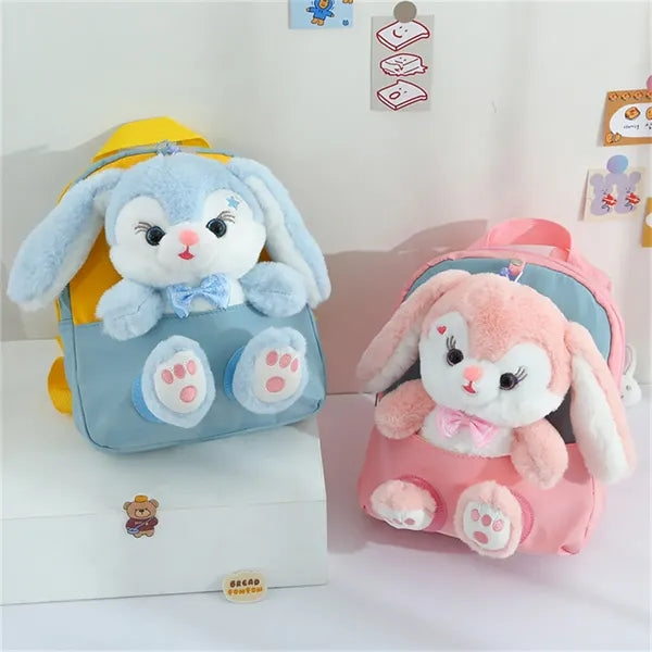 10in KIDS Pink RabbitToys for Girls Backpack