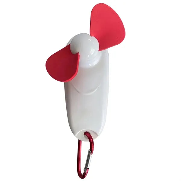 Mini Portable Fan with Flashlight and Hook