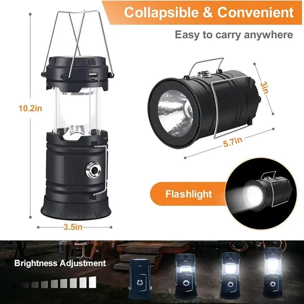 Solar Energy Camping Lantern Style Flashlight