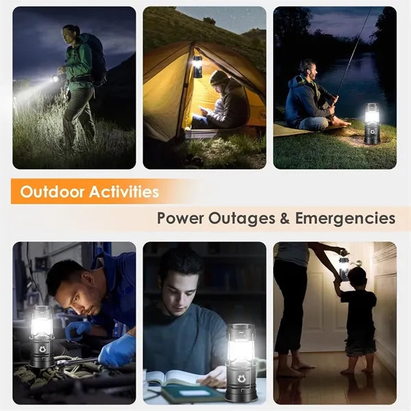 Solar Energy Camping Lantern Style Flashlight