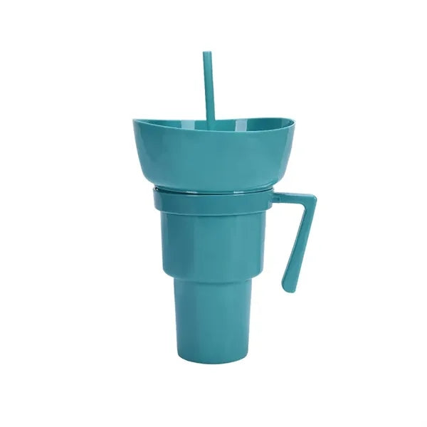 Portable Plastic Snack and Beverage Multi-Purpose Cup