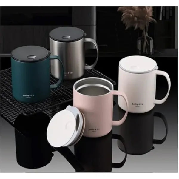14 oz Stainless Steel Coffee Mug with a Push-Pull Lid