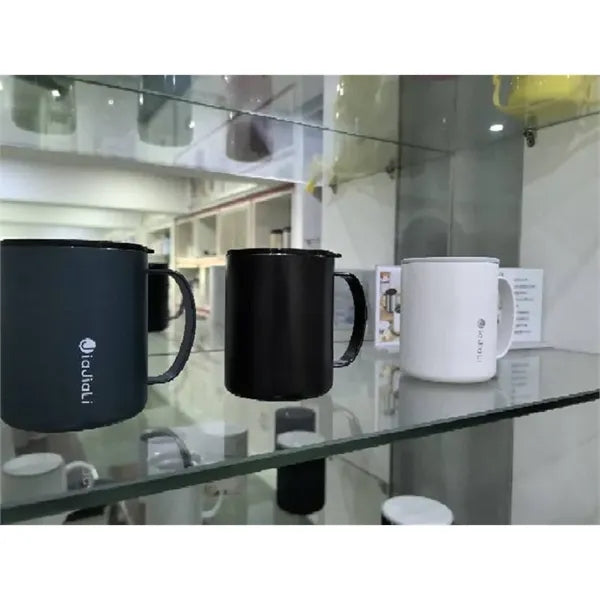 14 oz Stainless Steel Coffee Mug with a Push-Pull Lid