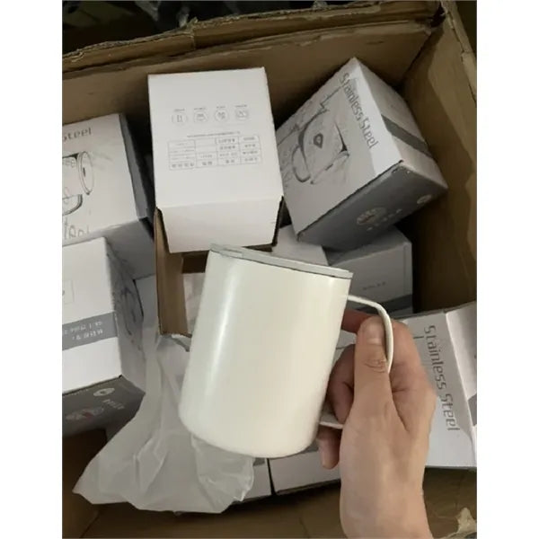 14 oz Stainless Steel Coffee Mug with a Push-Pull Lid
