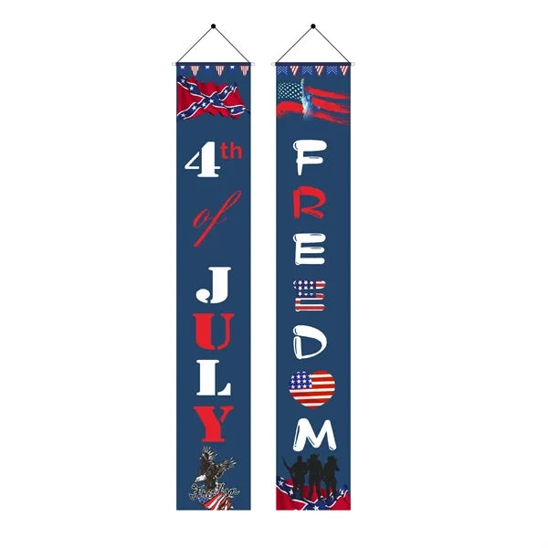 4th of July Porch Banner Set - Patriotic Door Decorations