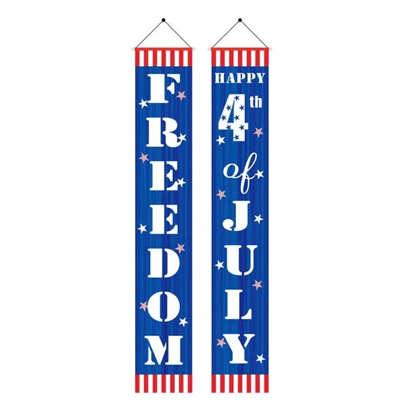 4th of July Porch Banner Set - Patriotic Door Decorations