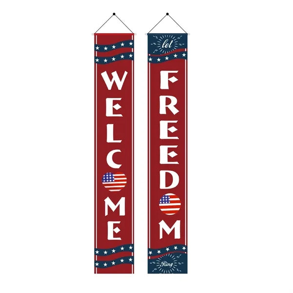 4th of July Porch Banner Set - Patriotic Door Decorations