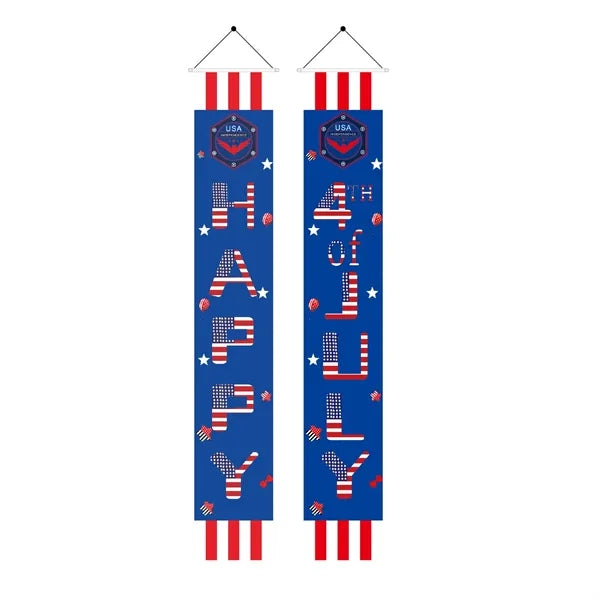 4th of July Porch Banner Set - Patriotic Door Decorations