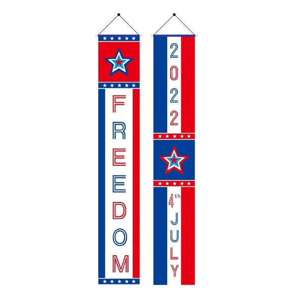 4th of July Porch Banner Set - Patriotic Door Decorations