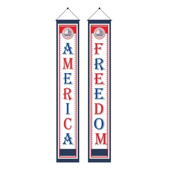4th of July Porch Banner Set - Patriotic Door Decorations
