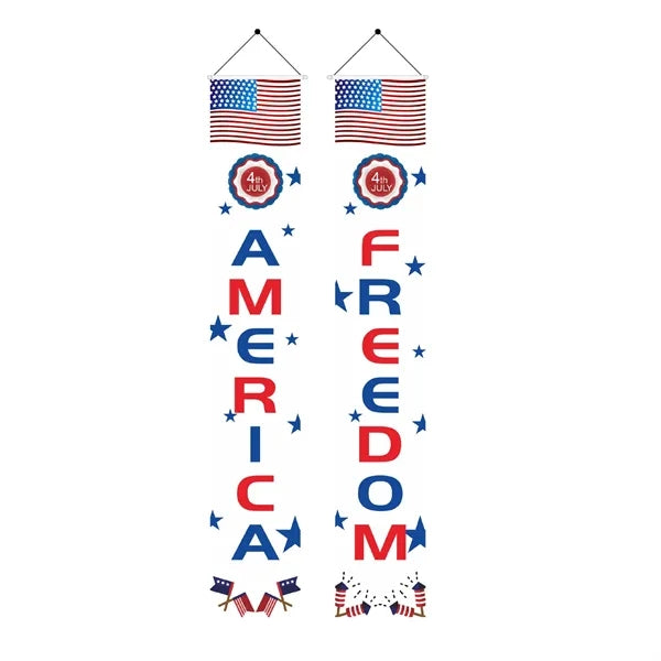 4th of July Porch Banner Set - Patriotic Door Decorations