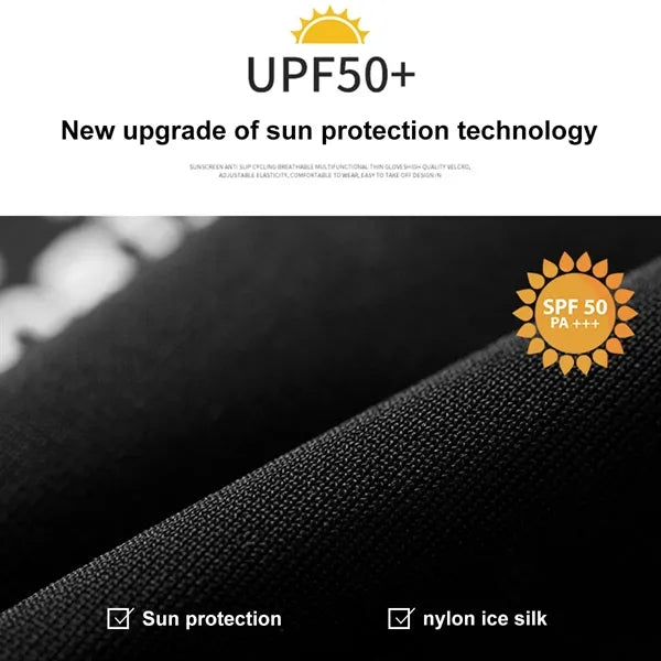 Summer Fingerless Ice Silk UV Protection Gloves
