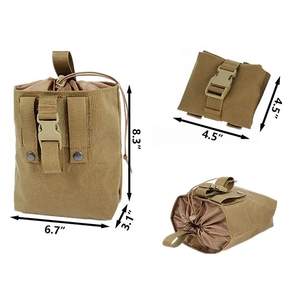 Tactical MOLLE Pouch w/ Foldable Oxford Fabric Design