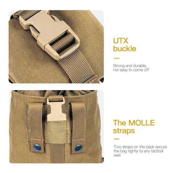 Tactical MOLLE Pouch w/ Foldable Oxford Fabric Design