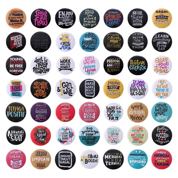 Round Cartoon Brooch