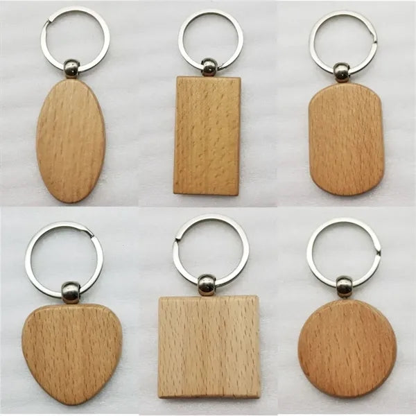 Wooden Keychain Laser Engraved Gift