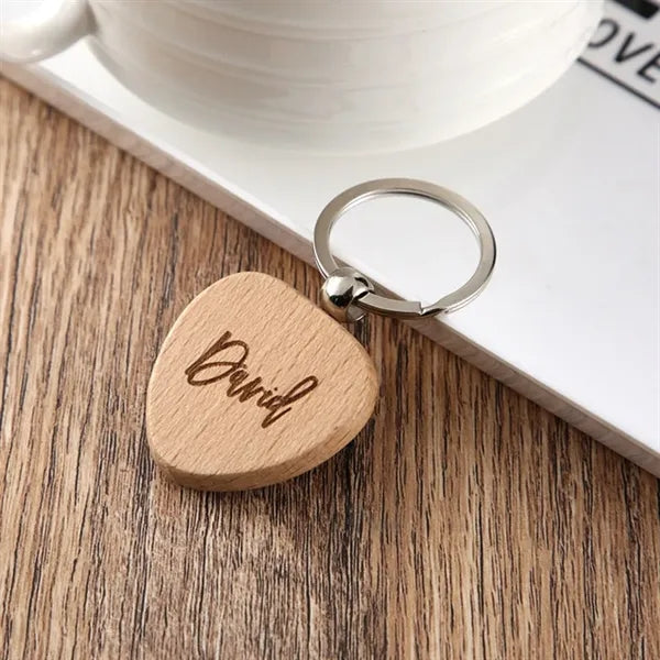 Wooden Keychain Laser Engraved Gift