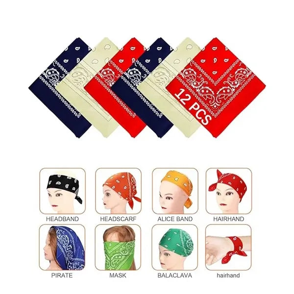 Cotton Bandanna Scarf Head Wear