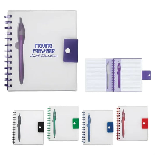 Embedded Pen Spiral Binder Notebook