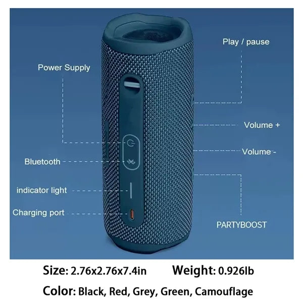 IPX6 Waterproof Portable Stereo Party Bluetooth Speaker