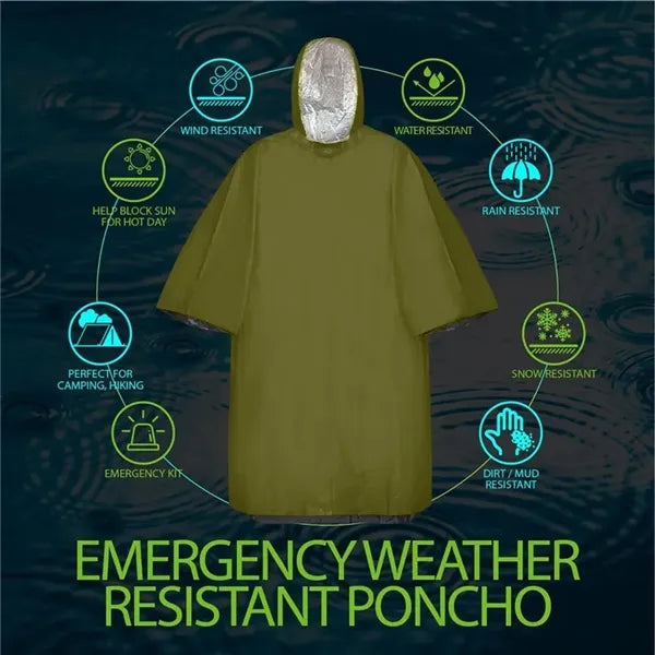 Portable Emergency Rain Poncho
