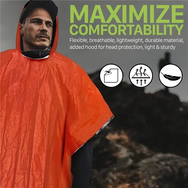 Portable Emergency Rain Poncho