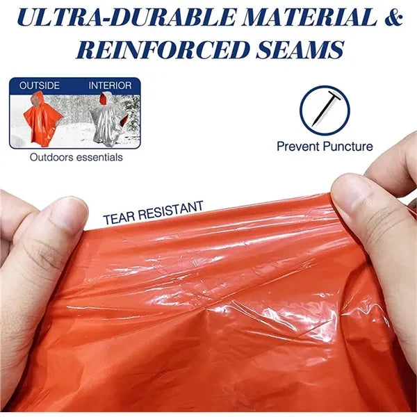 Portable Emergency Rain Poncho