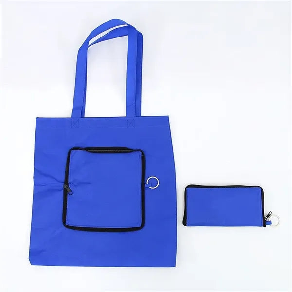 Folding Shopping Tote Bag With Key Ring