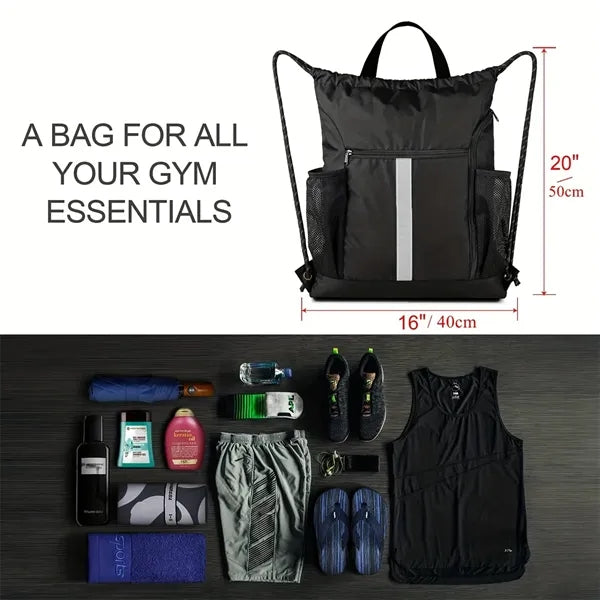 Drawstring Backpack Sports Gym Bag