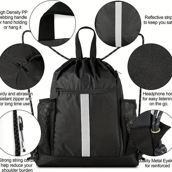 Drawstring Backpack Sports Gym Bag