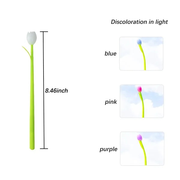 Silicone Color-Changing Tulip Ballpoint Pen