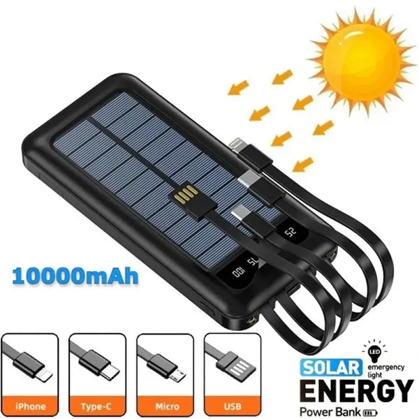 10000mah Solar Panel Power Bank