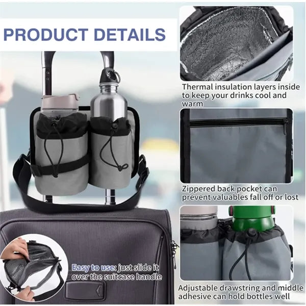 Luggage Cup Holder Travel Bag with Shoulder Strap