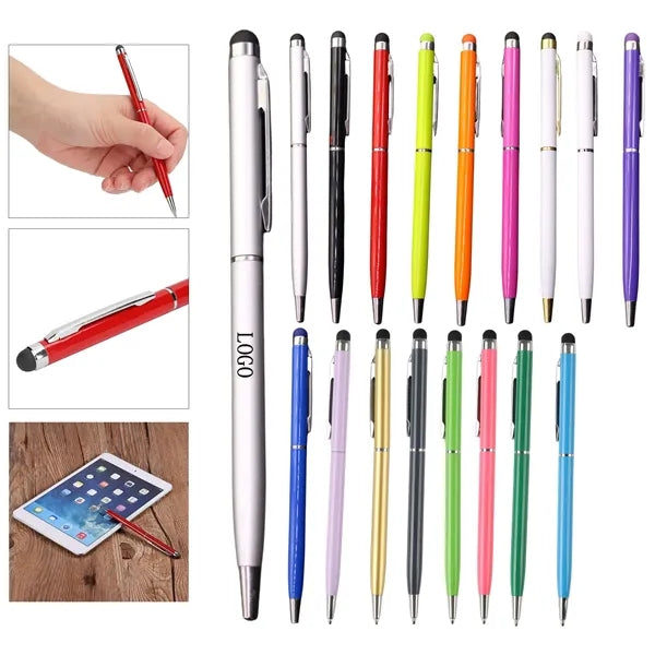 Ergonomic Metal Ballpoint Stylus Pen