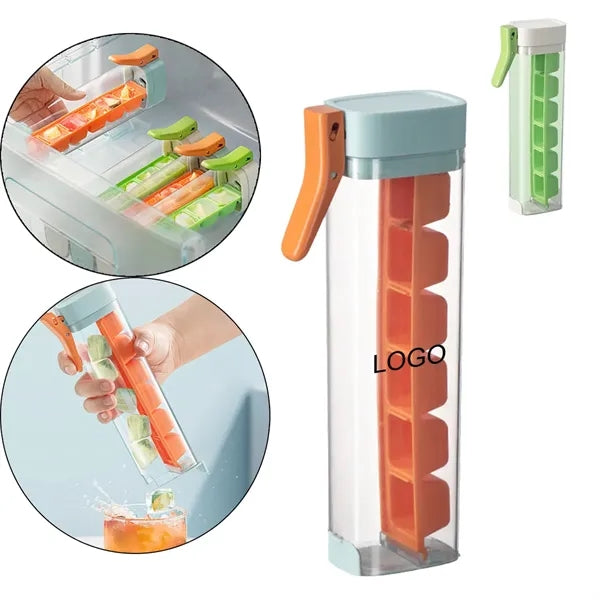 6 Grids Ice Tray With Lid And Bin
