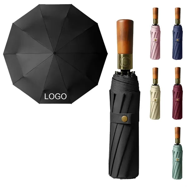 Automatic Umbrella With Wood Handle