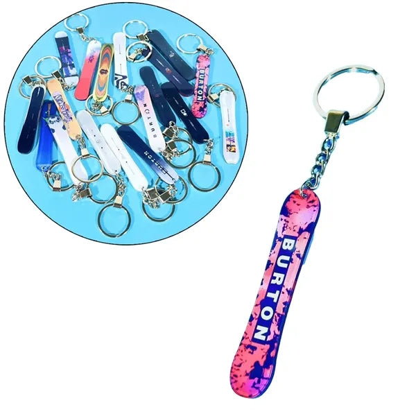Acrylic Snowboard Keychain