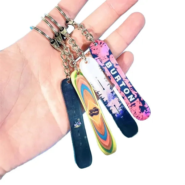 Acrylic Snowboard Keychain