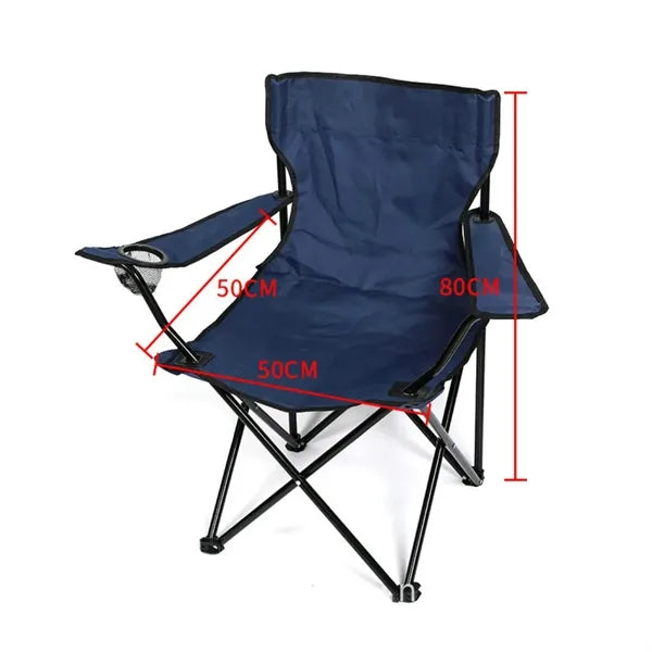 Outdoor Folding Chair with Backrest and Armrests