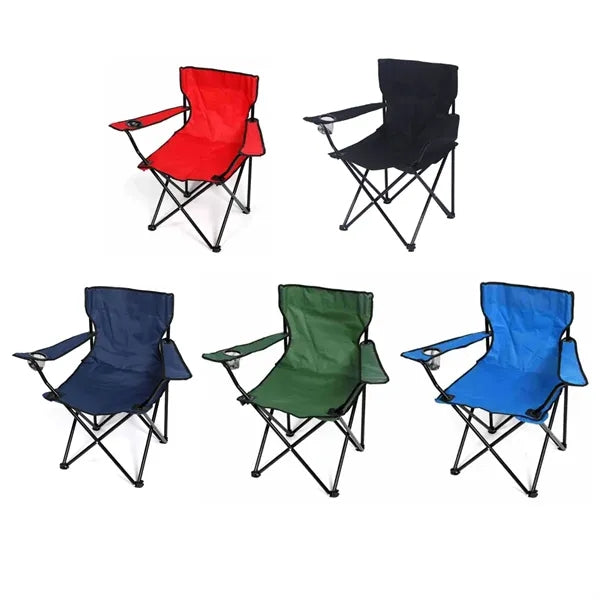 Outdoor Folding Chair with Backrest and Armrests