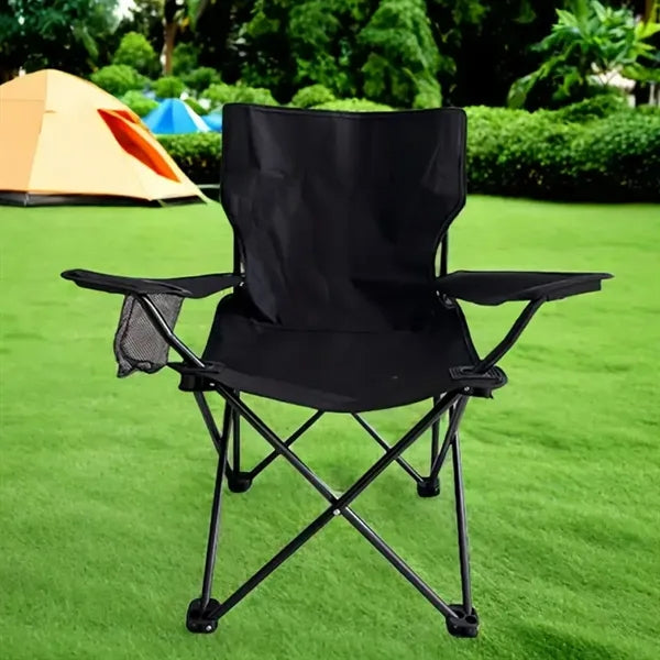 Outdoor Folding Chair with Backrest and Armrests